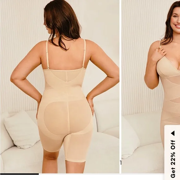 Cupshe Bare Comfort Nude Shapewear Bodysuit - Picture 3 of 6